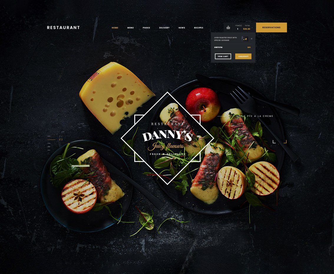 Danny's Restaurant WordPress Theme