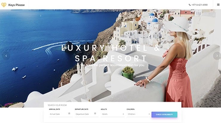 Greek Hotel Travel Booking WordPress Theme