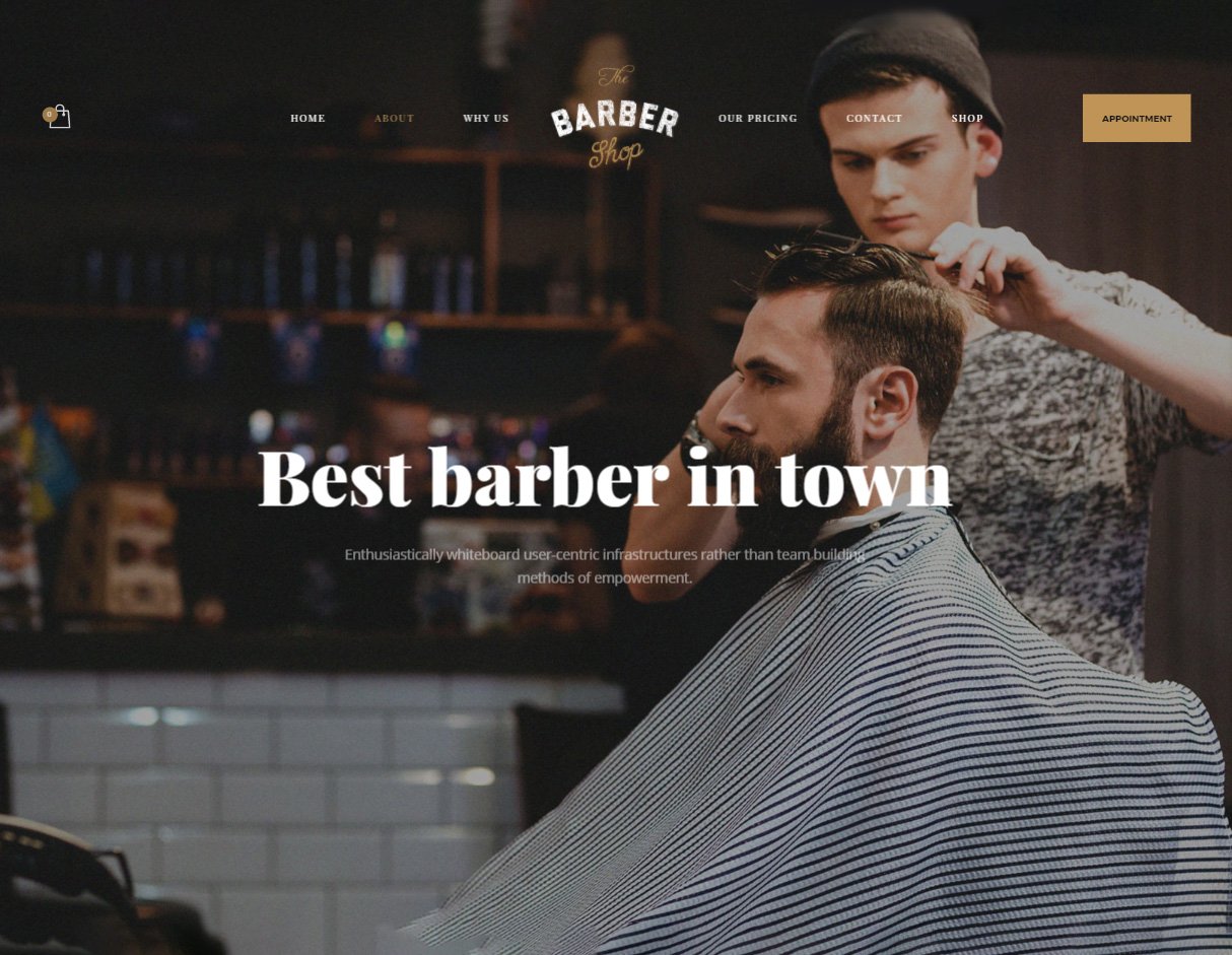 Barber Shop WordPress Theme - Kallyas