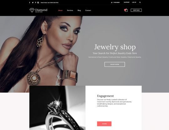 Luxury Jewelry WordPress Theme - Kallyas
