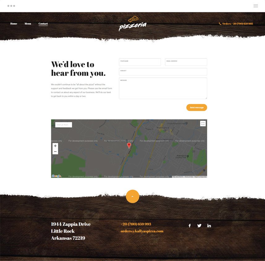 Pizza WordPress Theme - Kallyas