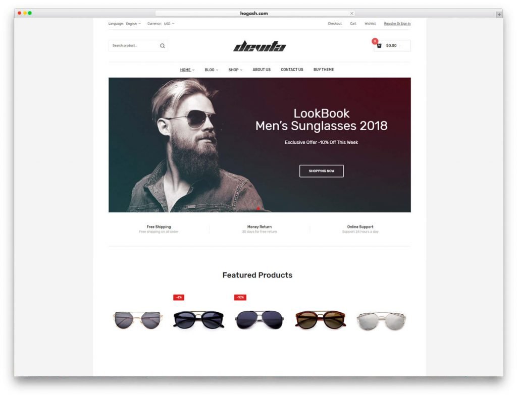 Eyewear WordPress Theme