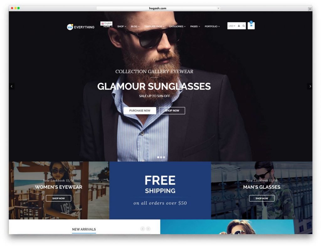 Sunglasses Store WordPress Theme