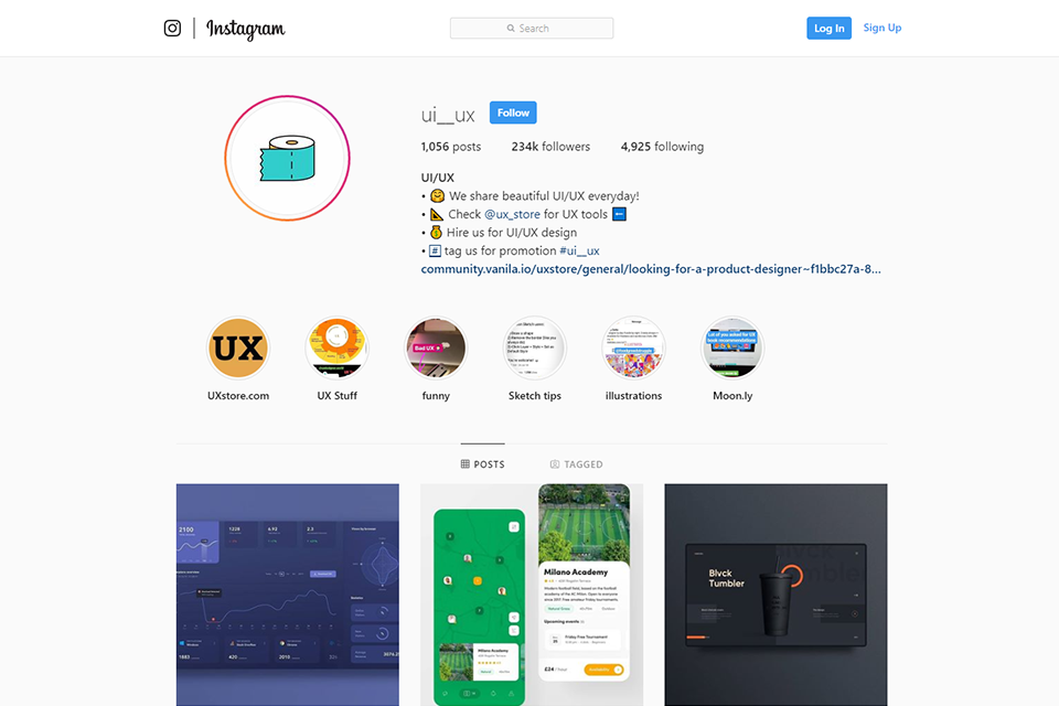 Ux UI Instagram graphic design
