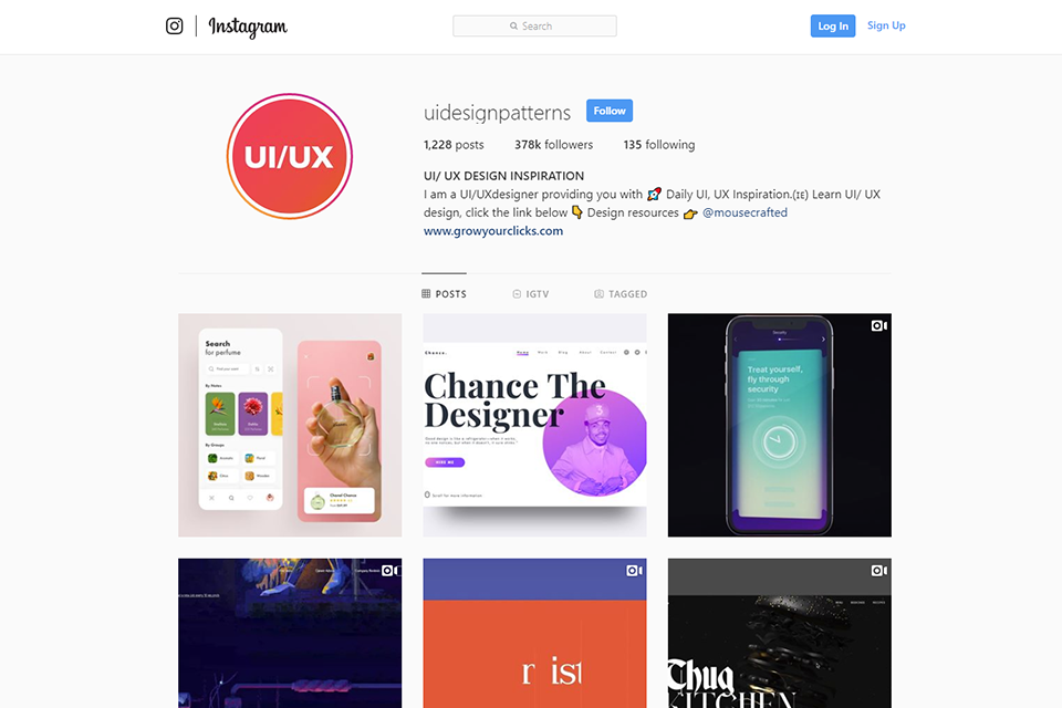 Ux UI Instagram