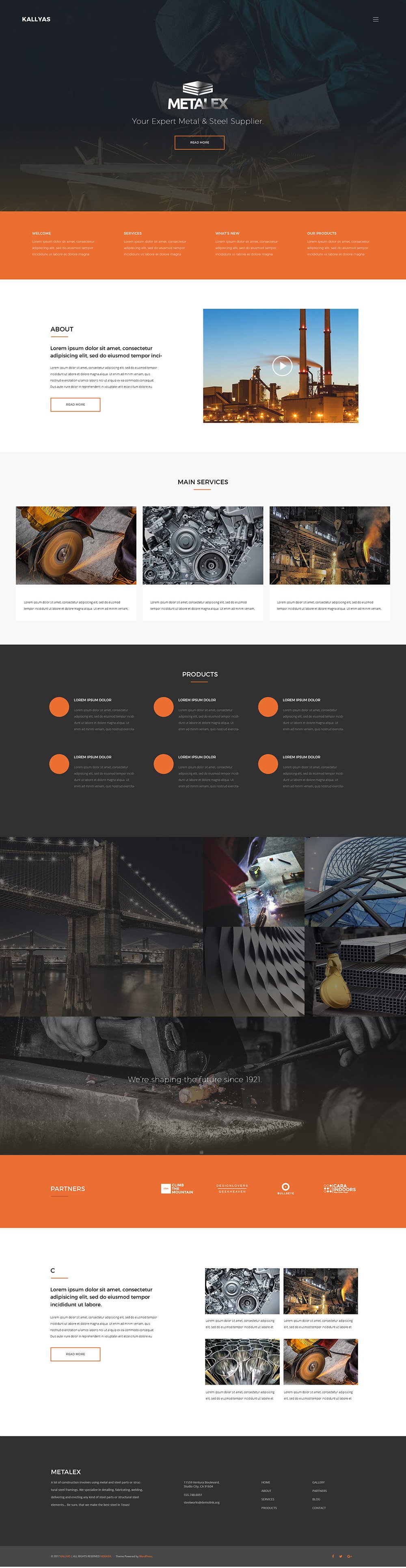 Metal Works - Free PSD Template