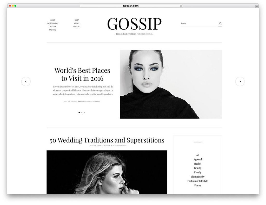 Gossip Magazine Free PSD Templates
