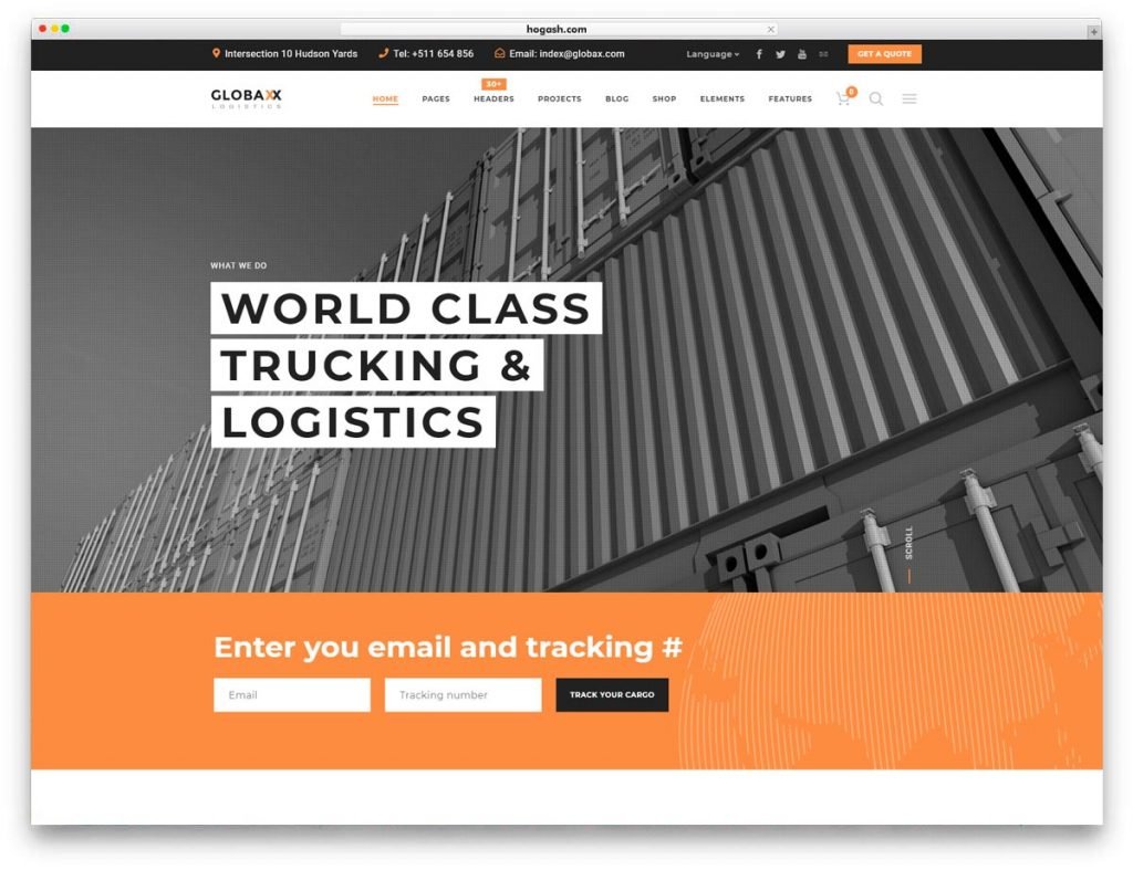 Trucking Logistics WordPress Theme