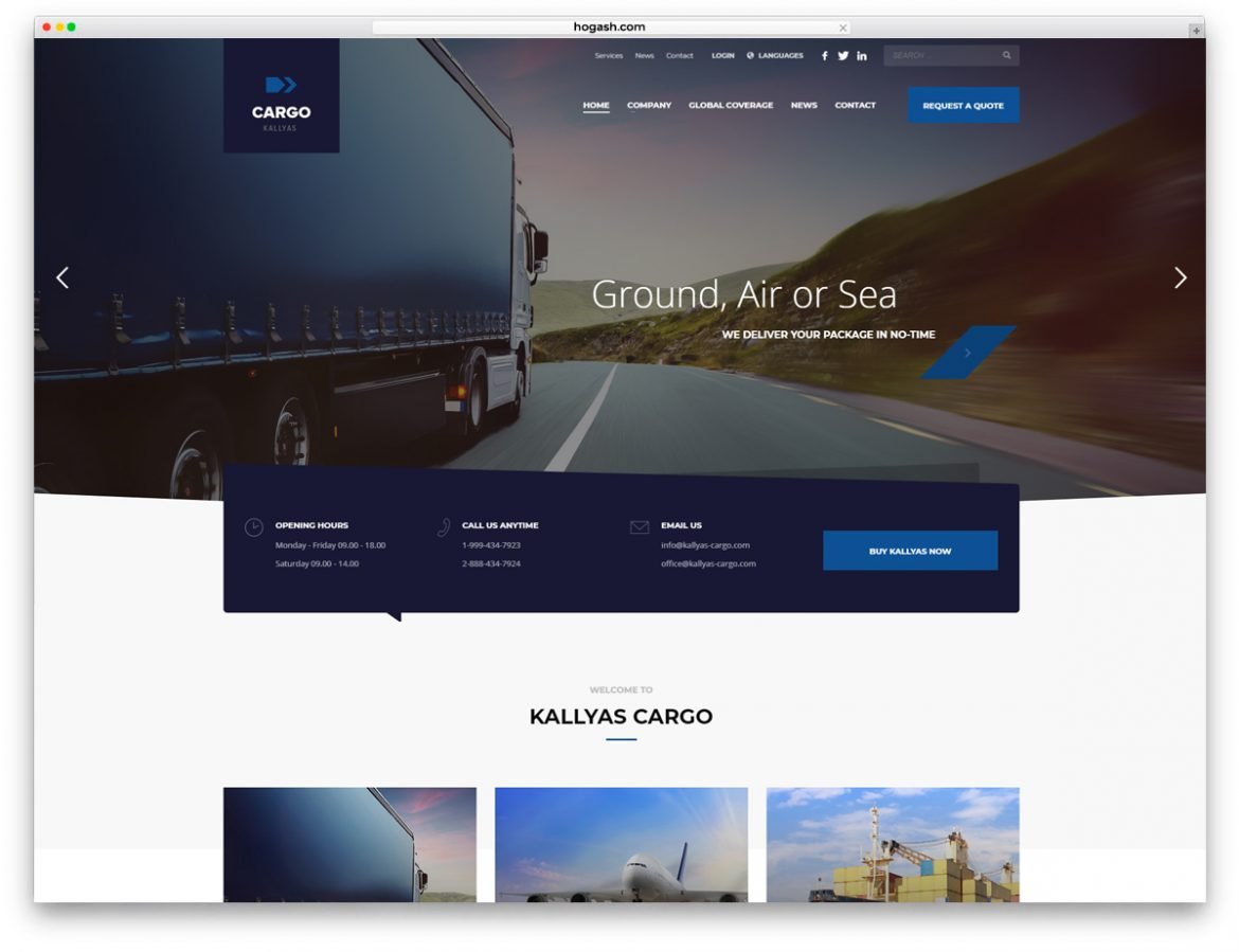 Logistics & Transportation WordPress theme