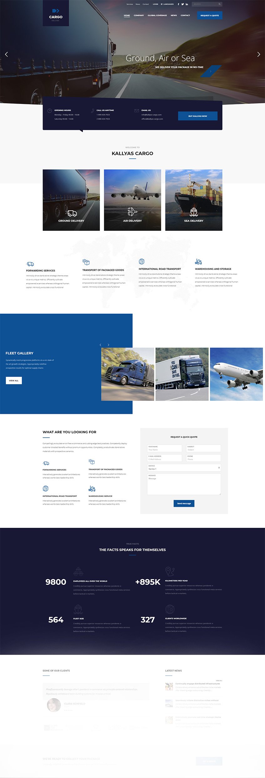 Logistics & Transportation WordPress theme