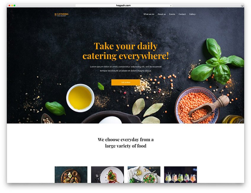Catering Business Website WordPress Theme