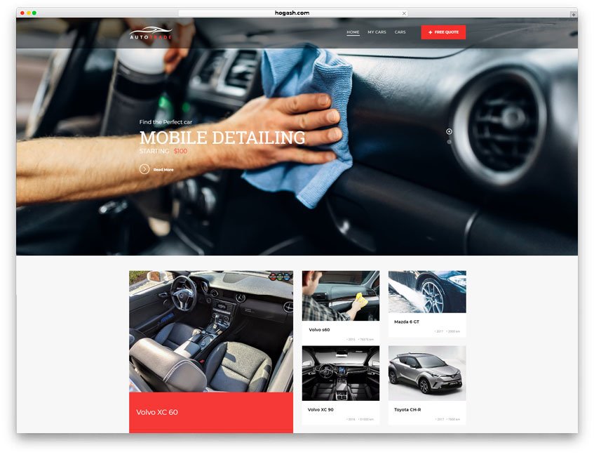 Mobile Detailing Website WordPress Theme