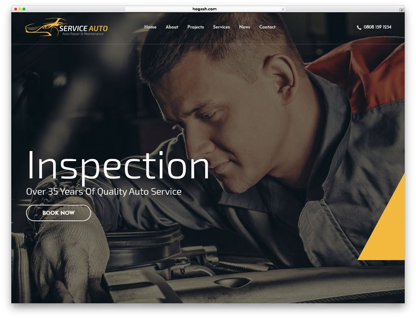 Used-Car Inspection Website WordPress Theme