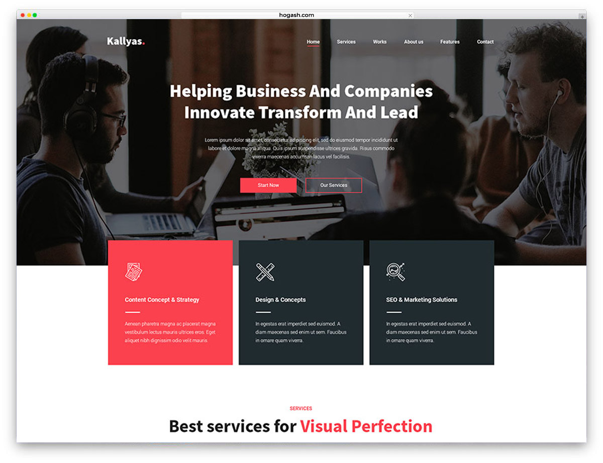 Business Agency Free PSD Website Template