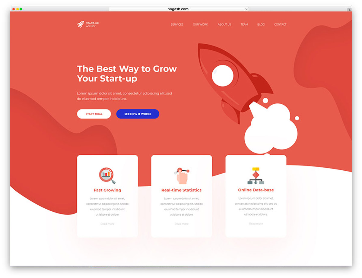 Startup Agency Free PSD Website Template