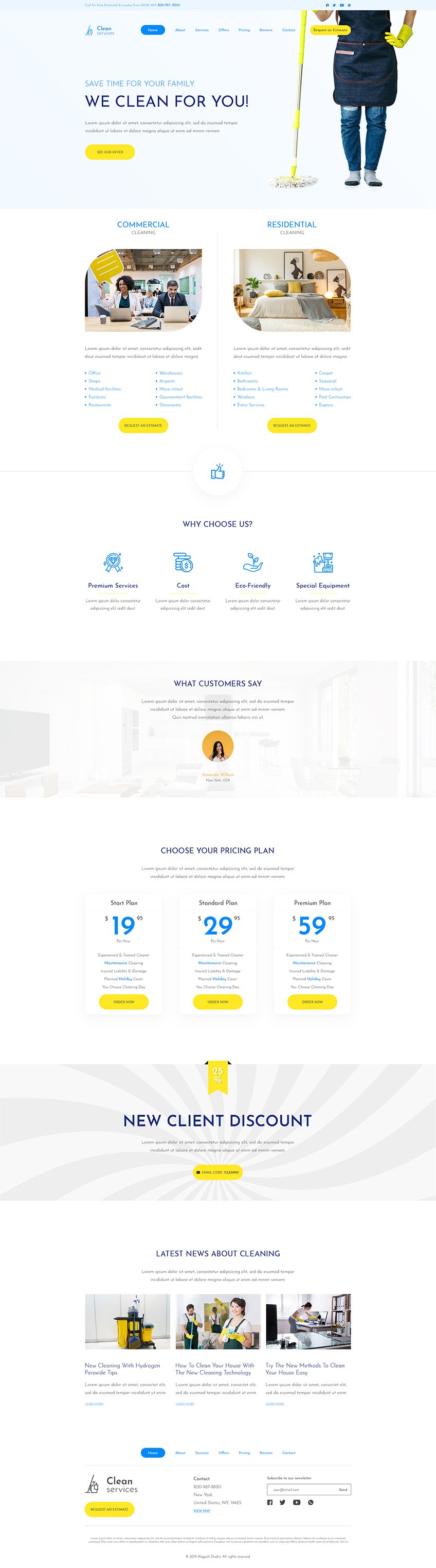 Cleaning Services - Free PSD Template