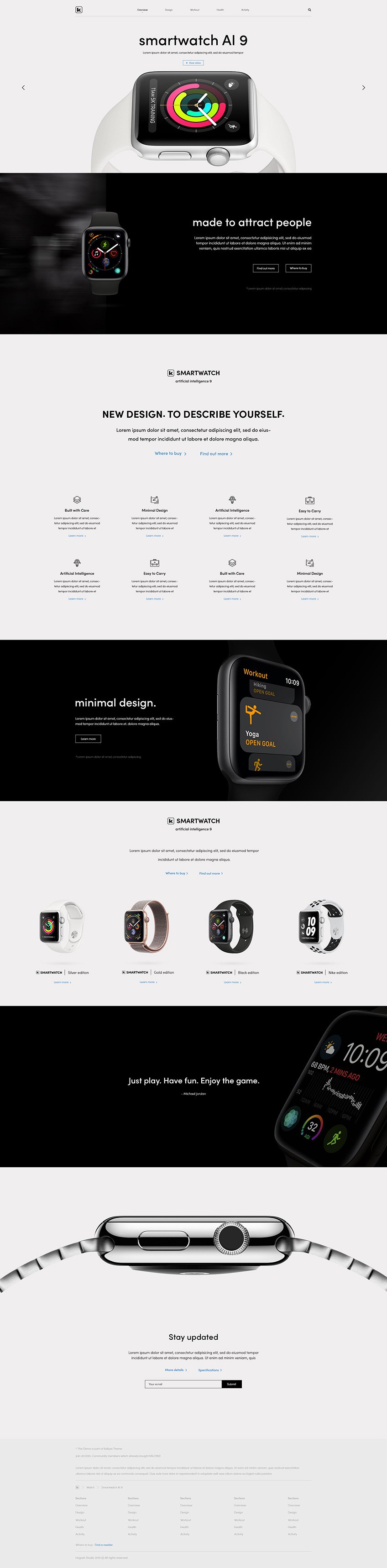 SmartWatch Store - Free PSD Template