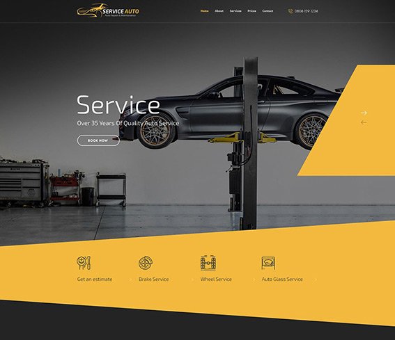 Car Service Free PSD Template Hogash Freebies