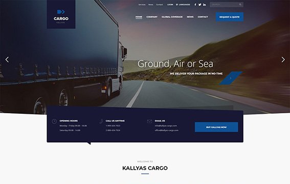 Cargo & Transportation - Free PSD Template
